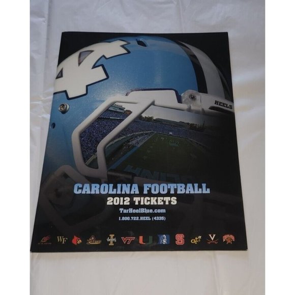 2012 UNC FOOTBALL ticket brochure NORTH CAROLINA TAR HEELS - Picture 1 of 7